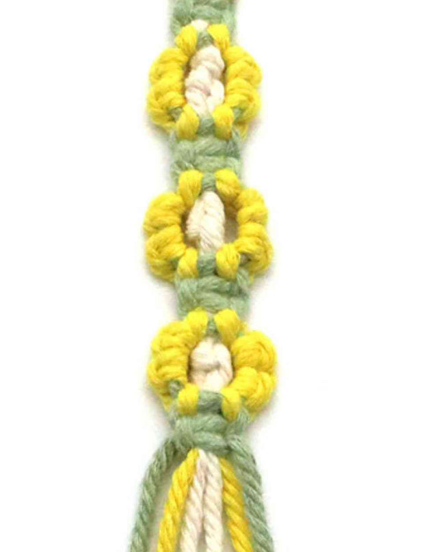 Assorted 4-Pack Hand-Woven Flower Keychain