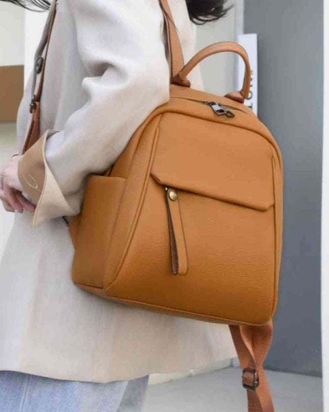 Medium PU Leather Backpack