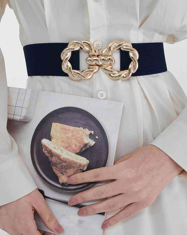 Zinc Alloy Buckle Elastic Belt