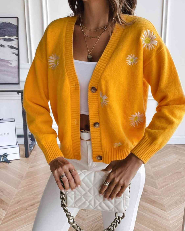 Floral Button Up Cardigan