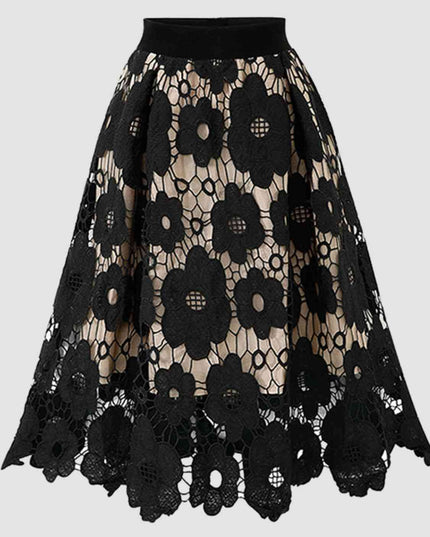 Floral Lace A-Line Skirt