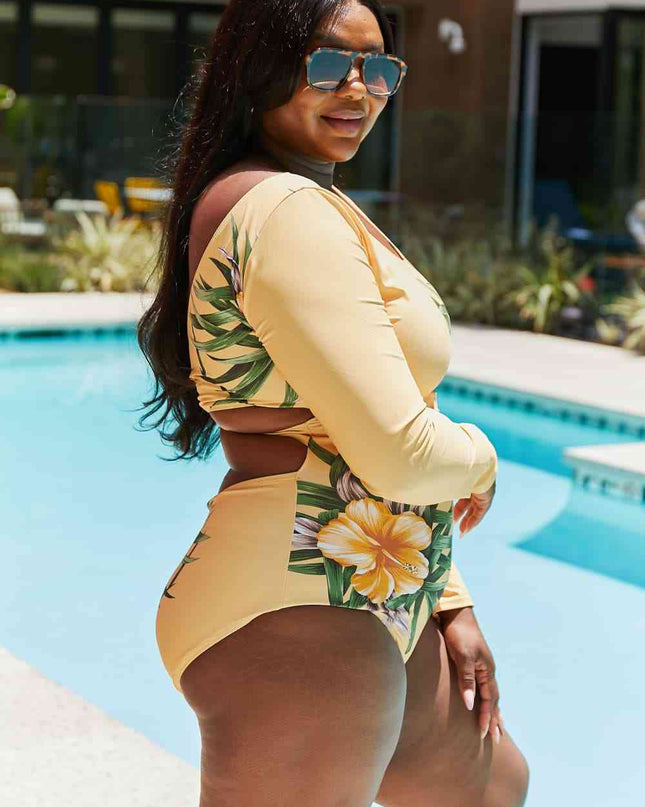 Marina West Swim Cool Down Longsleeve One-Piece Swimsuit