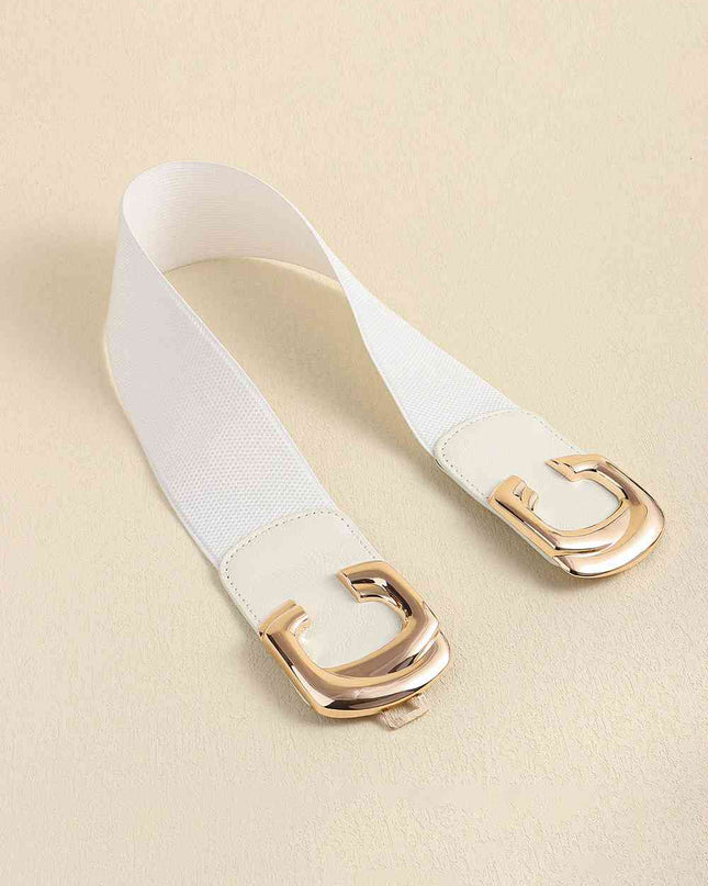 Zinc Alloy Buckle Elastic Wide Belt