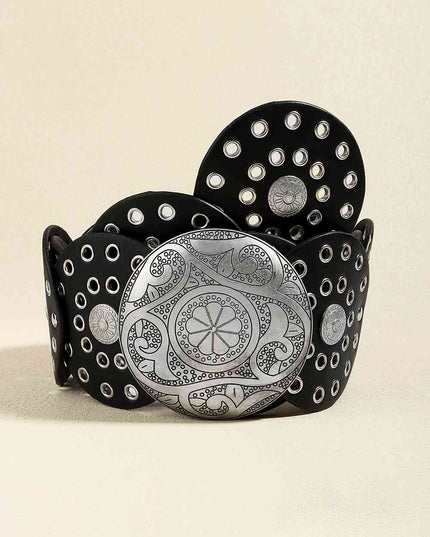 Vintage PU Leather Wide Belt