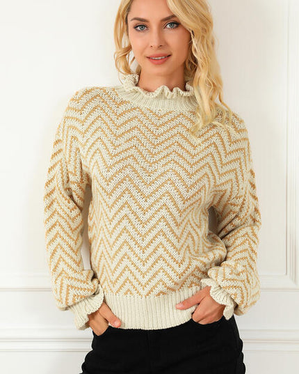 Mock Neck Drop Shoulder Sweater
