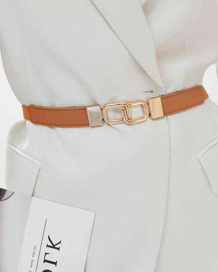 Geometric Double Buckle Elastic Belt