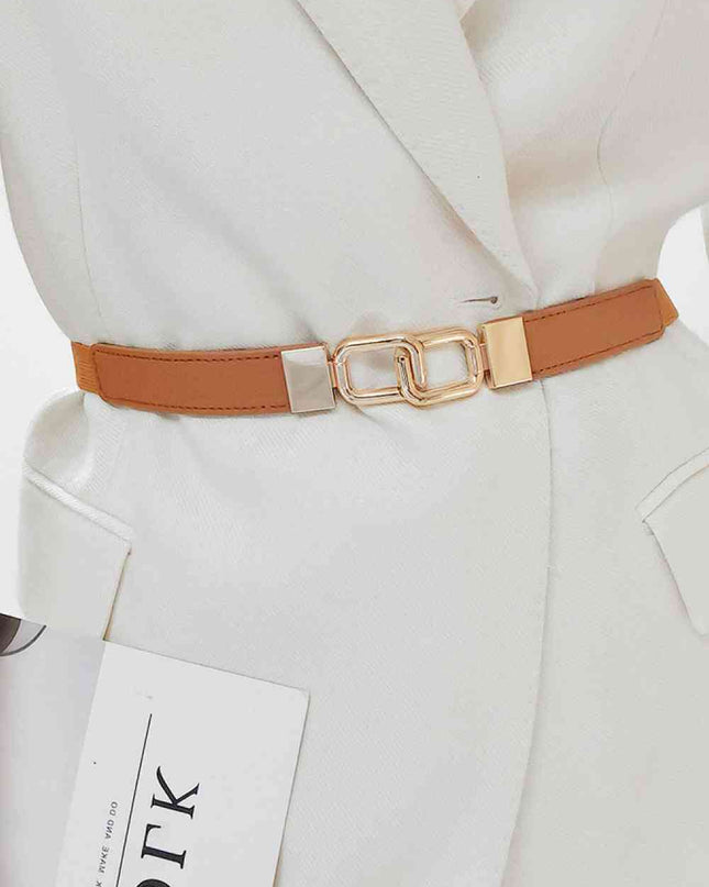 Geometric Double Buckle Elastic Belt