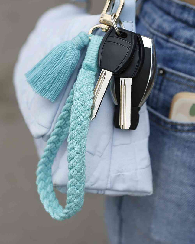 Cotton Tassel Alloy Closure Key Chain