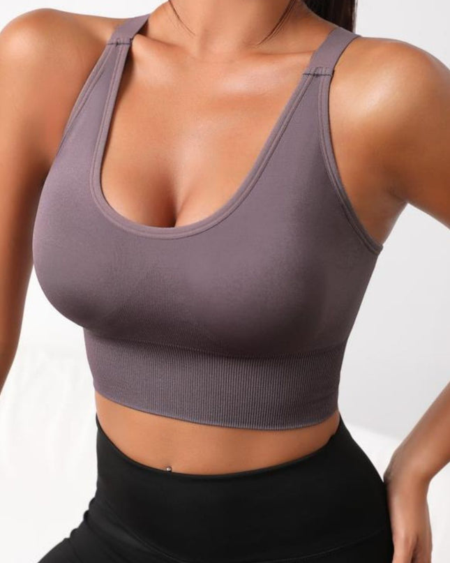 Scoop Neck Long Active Bra