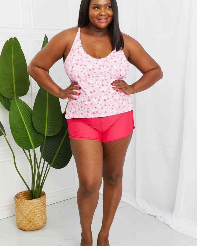 Marina West Swim By The Shore Full Size Two-Piece Swimsuit in Blossom Pink