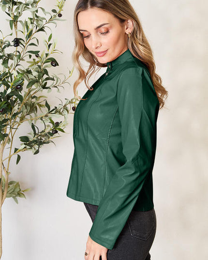 Mock Neck Zip Up Jacket