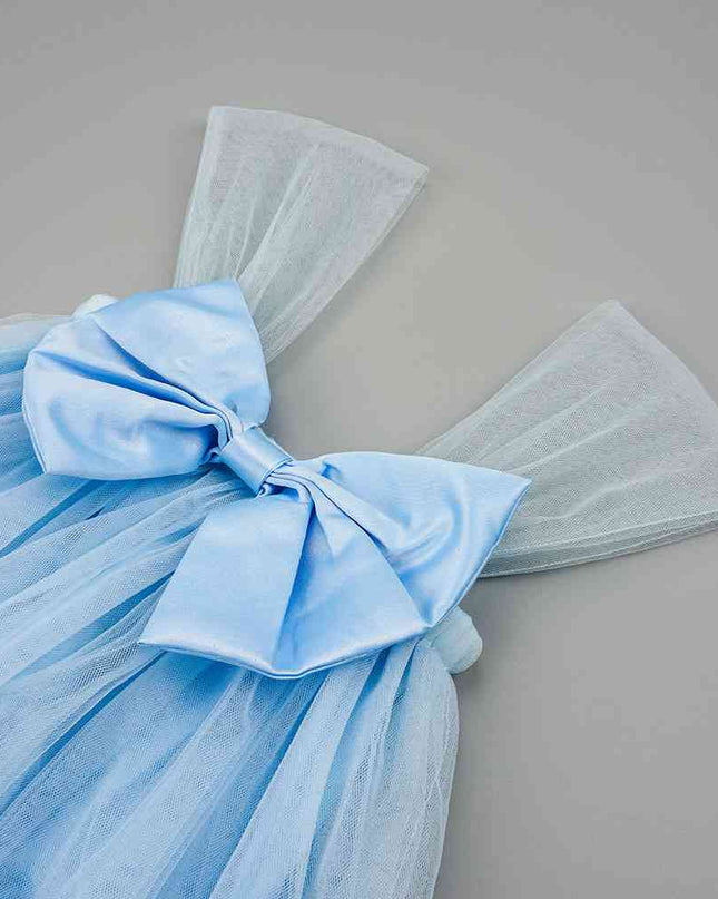 Bow Detail Sleeveless Mesh Dress