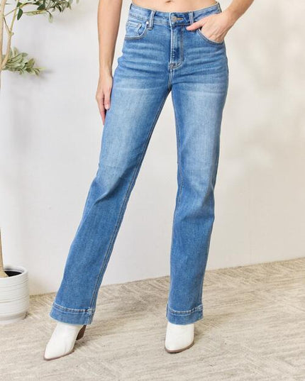 RISEN Full Size High Waist Straight Jeans