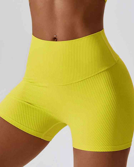 Wide Waistband Slim Fit Sports Shorts