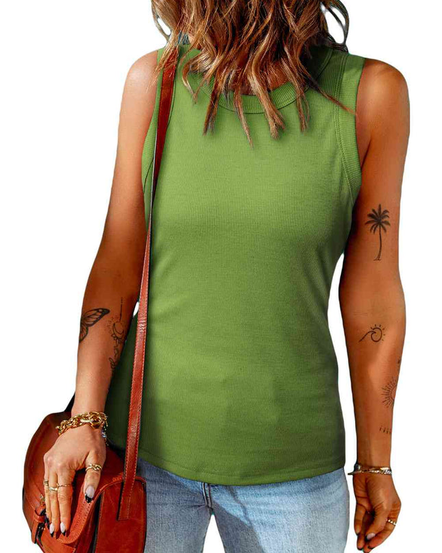 Round Neck Sleeveless Tank