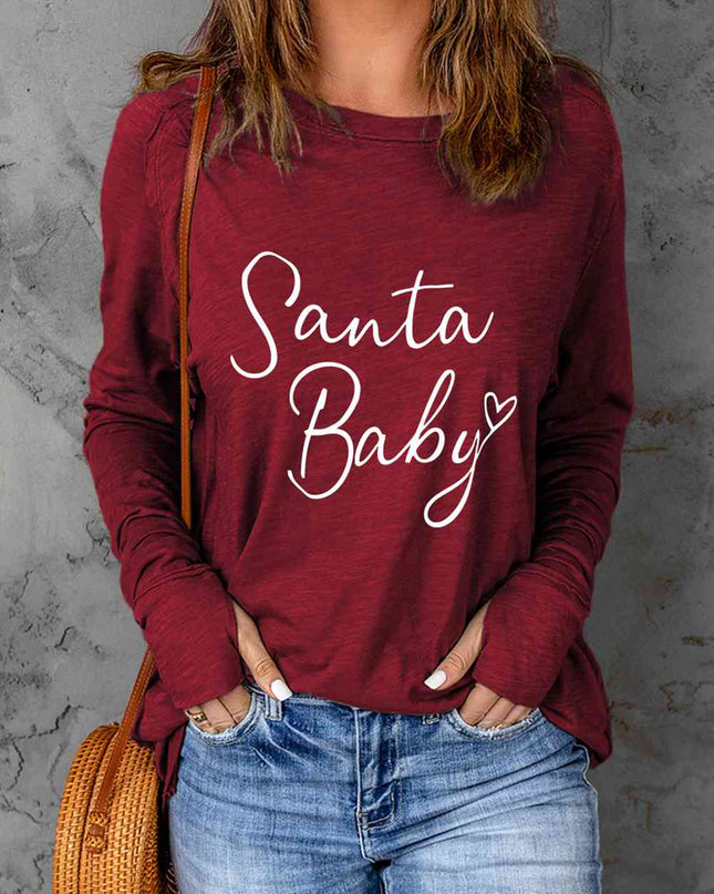 SANTA BABY Graphic Long Sleeve T-Shirt