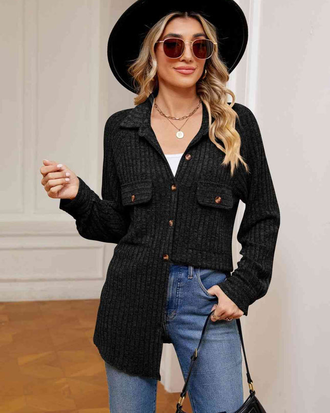 Button Down Collared Shacket