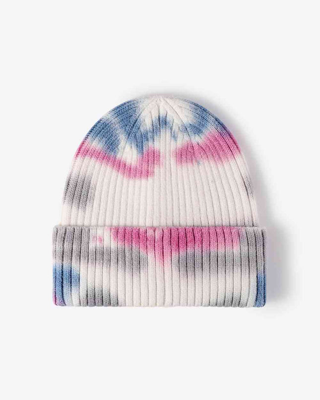 Tie-Dye Ribbed Knit Beanie
