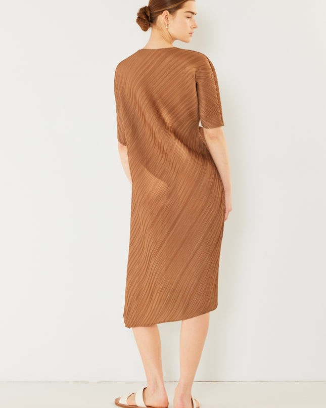 Marina West Swim Pleated Dolman Sleeve Dress