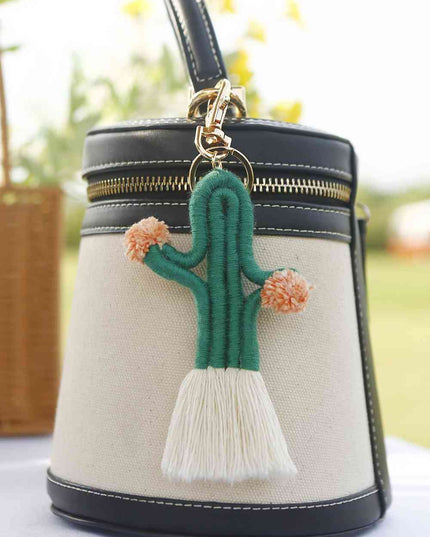 Cactus Keychain with Fringe