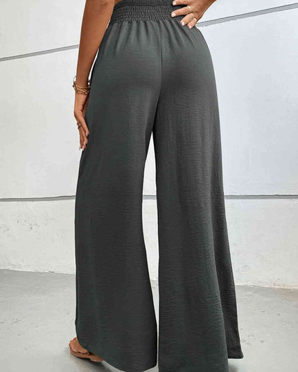 Wide Waistband Relax Fit Long Pants