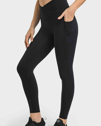V-Waist Yoga Leggings with Pockets