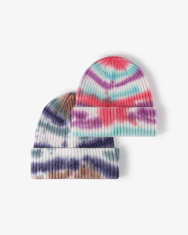 Tie-Dye Ribbed Knit Beanie