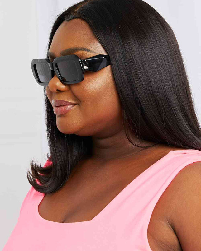 Rectangle TAC Polarization Lens Full Rim Sunglasses