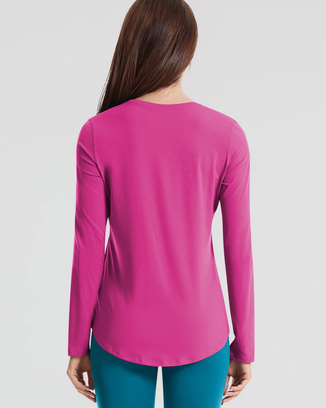 Round Neck Long Sleeve Sports Top