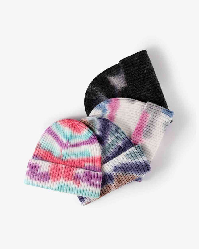 Tie-Dye Ribbed Knit Beanie