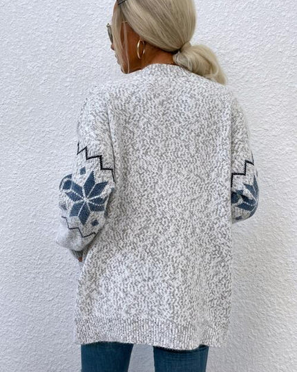 Heathered Pocketed Button Up Cardigan