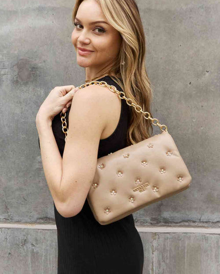Nicole Lee USA Diamond Flower Messenger Crossbody Bag