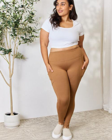 Zenana Full Size Wide Waistband High Waist Leggings