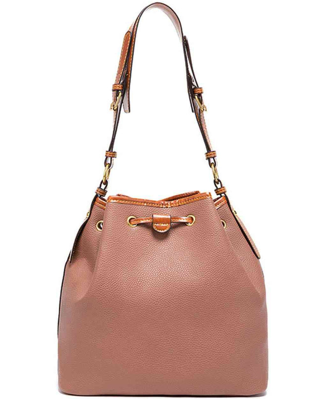 PU Drawstring Bucket Bag