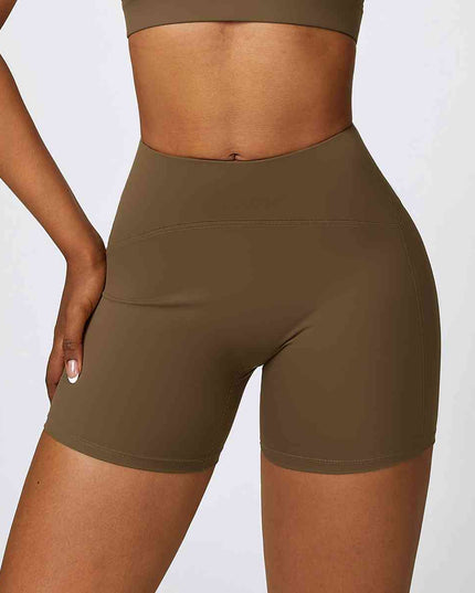 Wide Waistband Slim Fit Sports Shorts