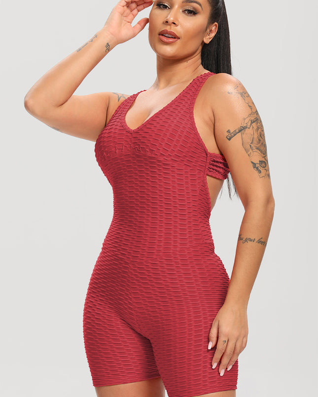 Crisscross Wide Strap Active Romper