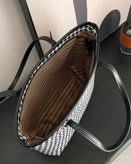 Printed PU Leather Tote Bag