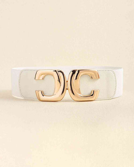 Zinc Alloy Buckle Elastic Wide Belt