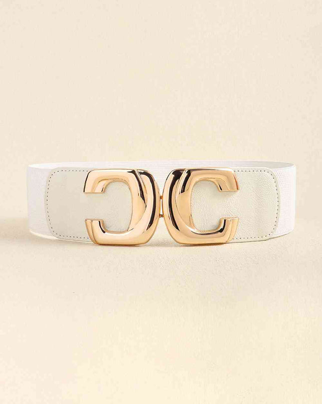 Zinc Alloy Buckle Elastic Wide Belt