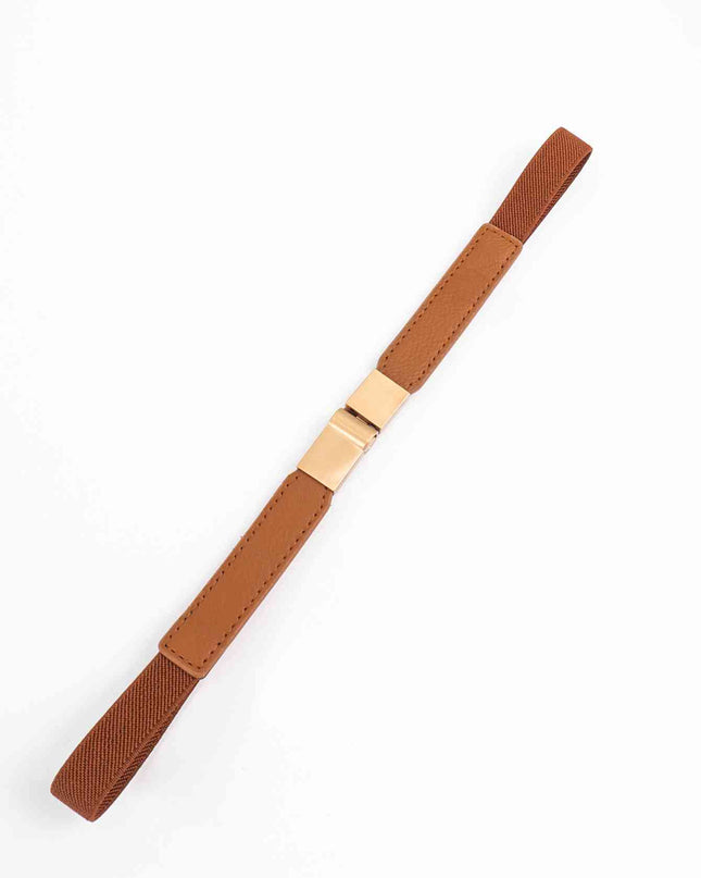 PU Elastic Skinny Belt