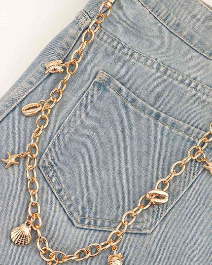 Sea Element Charm Iron Chain Belt