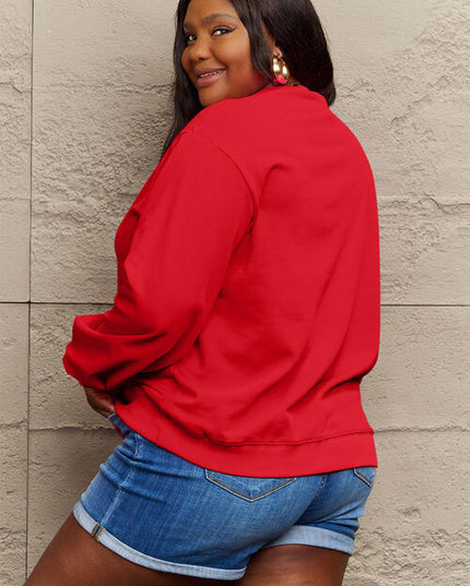 Simply Love Full Size JINGLE ALL THE WAY Long Sleeve Sweatshirt