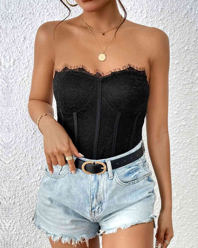 Strapless Sweetheart Neck Bodysuit