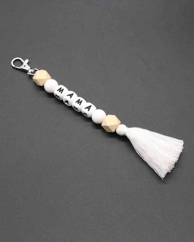 Assorted 2-Pack Mama Beaded Tassel Keychain