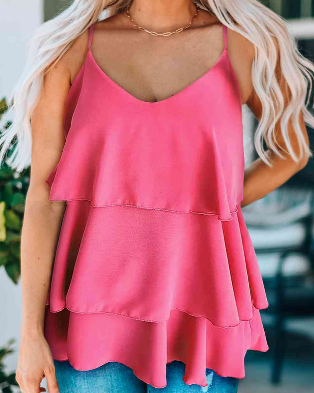 Layered Adjustable Strap Cami