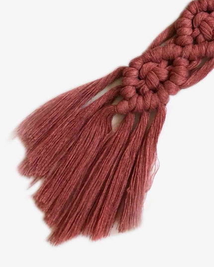 Assorted 4-Pack Macrame Fringe Keychain