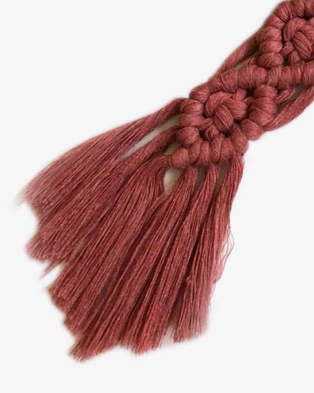 Assorted 4-Pack Macrame Fringe Keychain