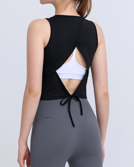 Round Neck Sleeveless Sports Tank Top