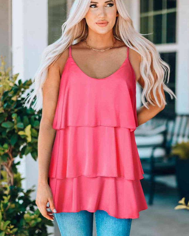 Layered Adjustable Strap Cami