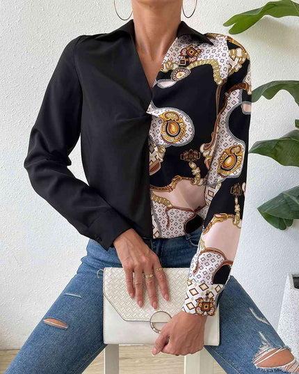 Twist Front Collared Blouse